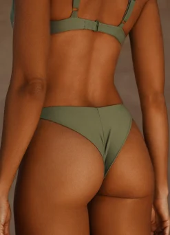 Olive Green Banded Bikini