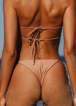 Tan Minimal Bandeau Top