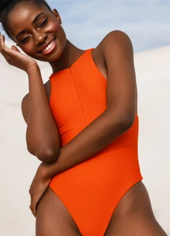 Tangerine Zip One Piece